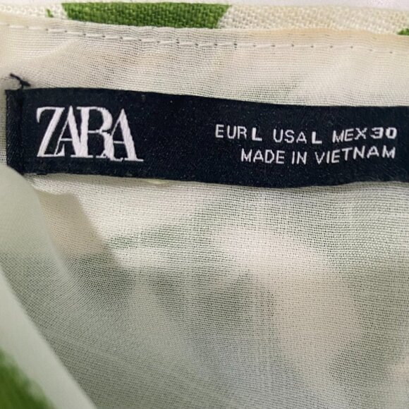 ZARA Cut Out Printed Midi-Dress - Picture 10 of 11